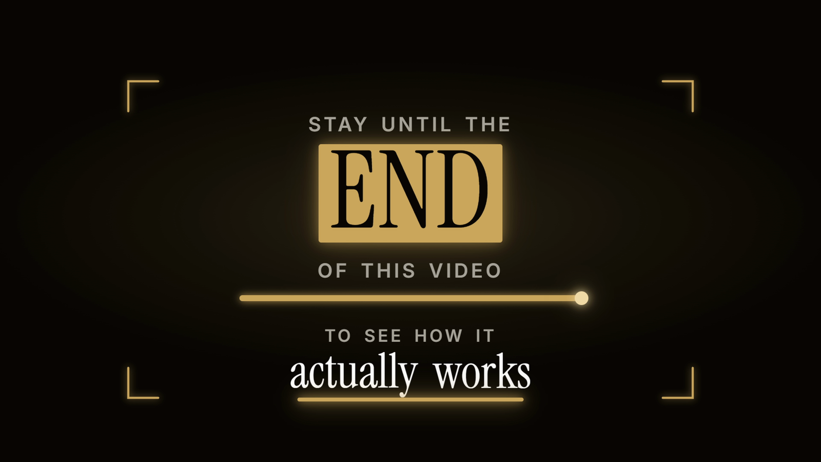 Stay until the end of this video to see how it actually works